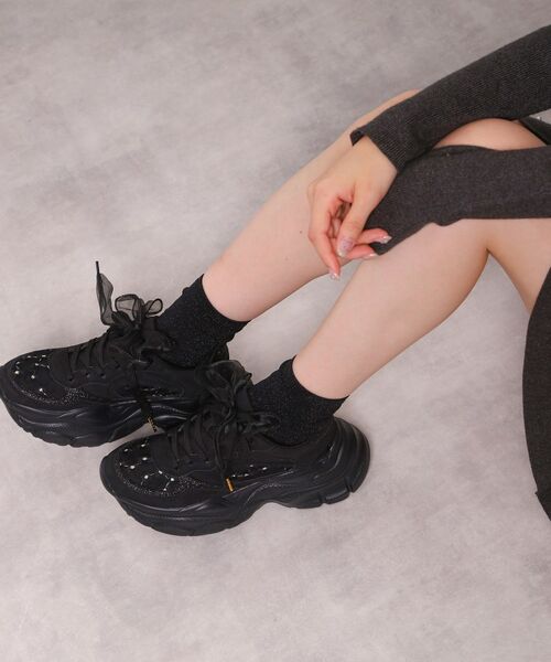 ESPERANZA / エスペランサ スニーカー | フラワー刺繍ラメスニーカー | 詳細4