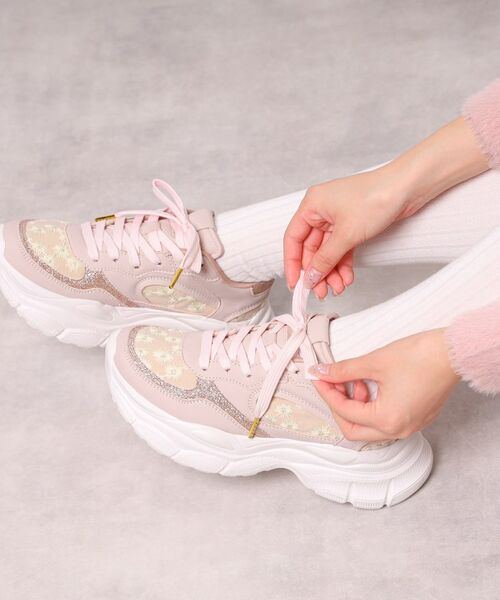 ESPERANZA / エスペランサ スニーカー | フラワー刺繍ラメスニーカー | 詳細7