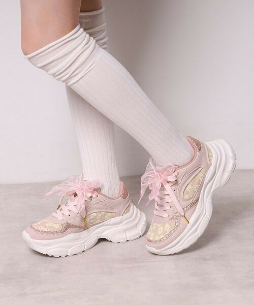 ESPERANZA / エスペランサ スニーカー | フラワー刺繍ラメスニーカー | 詳細8