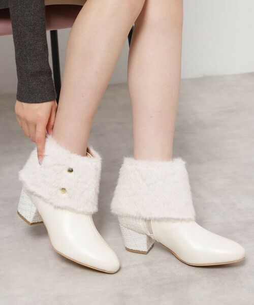 ESPERANZA / エスペランサ ブーツ(ショート丈) | 2WAYフェイクファー付きショートブーツ | 詳細4