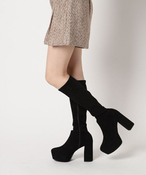 ESPERANZA / エスペランサ ブーツ（ショート丈） | 【ラク盛り／ロングブーツ】リピーター続出／脚長美脚　厚底ヒールロングブーツ‐スリムフィット | 詳細3