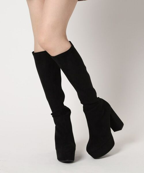 ESPERANZA / エスペランサ ブーツ（ショート丈） | 【ラク盛り／ロングブーツ】リピーター続出／脚長美脚　厚底ヒールロングブーツ‐スリムフィット | 詳細5