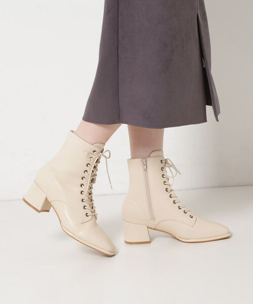 ESPERANZA / エスペランサ ブーツ（ショート丈） | スクエアレースアップショートブーツ レイン対応 | 詳細2