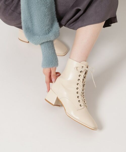 ESPERANZA / エスペランサ ブーツ（ショート丈） | スクエアレースアップショートブーツ レイン対応 | 詳細3