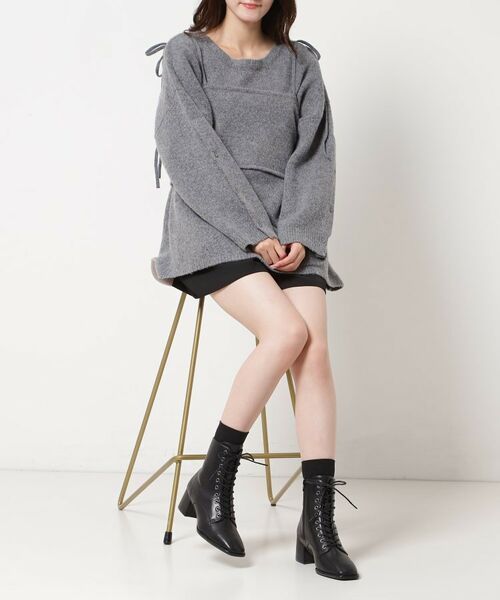 ESPERANZA / エスペランサ ブーツ（ショート丈） | スクエアレースアップショートブーツ レイン対応 | 詳細4