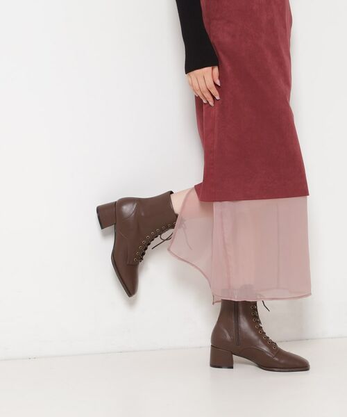 ESPERANZA / エスペランサ ブーツ（ショート丈） | スクエアレースアップショートブーツ レイン対応 | 詳細8