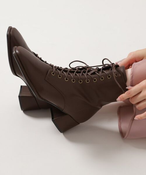 ESPERANZA / エスペランサ ブーツ（ショート丈） | スクエアレースアップショートブーツ レイン対応 | 詳細9