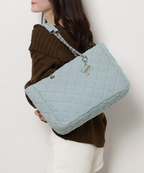 ESPERANZA / エスペランサ トートバッグ | チェーンハンドルトートバッグ(ブルー(092))