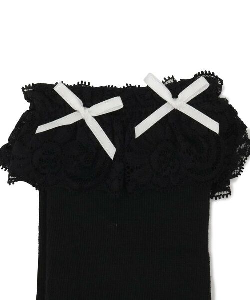 ESPERANZA / エスペランサ ソックス | 2連レースサテンリボンニーハイソックス | 詳細6