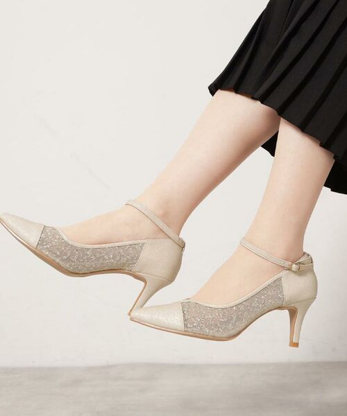 ESPERANZA / エスペランサ パンプス | ハートカットストラップパンプス(アイボリー(904))