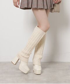 ESPERANZA / エスペランサ ブーツ（ショート丈） | 【ラク盛り／ロングブーツ】リピーター続出／脚長美脚 2WAYニットカバーレイヤーロングブーツ