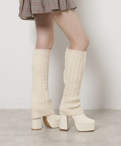 ESPERANZA / エスペランサ ブーツ(ショート丈) | 【ラク盛り/ロングブーツ】リピーター続出/脚長美脚 2WAYニットカバーレイヤーロングブーツ | 詳細1