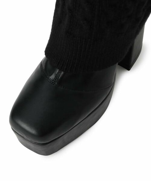 ESPERANZA / エスペランサ ブーツ(ショート丈) | 【ラク盛り/ロングブーツ】リピーター続出/脚長美脚 2WAYニットカバーレイヤーロングブーツ | 詳細20