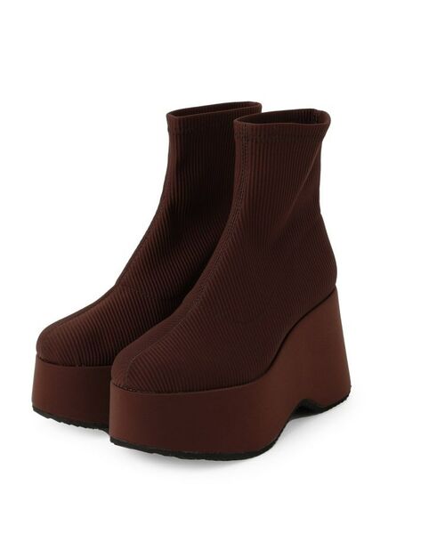 ESPERANZA / エスペランサ ブーツ(ショート丈) | スタイルぐんっとアップ!厚底ニットショートブーツ | 詳細11
