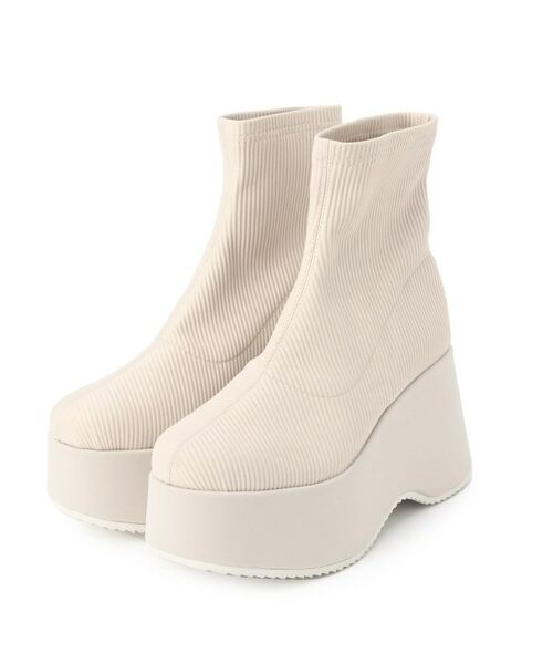 ESPERANZA / エスペランサ ブーツ(ショート丈) | スタイルぐんっとアップ!厚底ニットショートブーツ | 詳細12