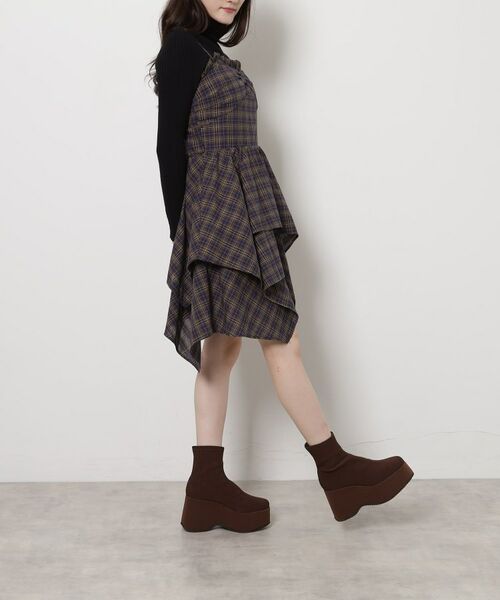 ESPERANZA / エスペランサ ブーツ(ショート丈) | スタイルぐんっとアップ!厚底ニットショートブーツ | 詳細6