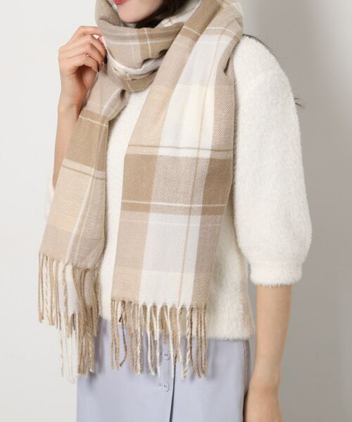 ESPERANZA / エスペランサ マフラー・ショール・スヌード・ストール | ソフトタッチチェックストール | 詳細1