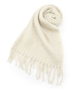 ESPERANZA / エスペランサ マフラー・ショール・スヌード・ストール | フェイクパール付ストール