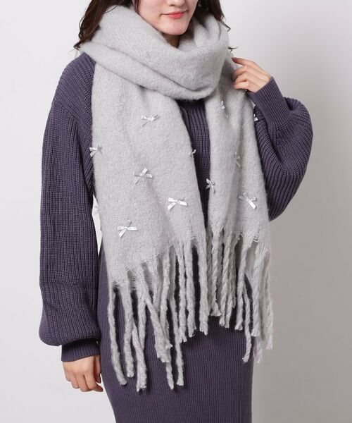 ESPERANZA / エスペランサ マフラー・ショール・スヌード・ストール | リボンモチーフストール | 詳細1