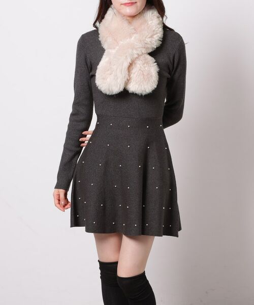 ESPERANZA / エスペランサ マフラー・ショール・スヌード・ストール | ふわもこクロスマフラー | 詳細2