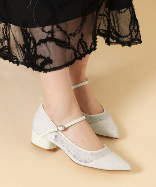 ESPERANZA / エスペランサ パンプス | 甲ストラップシアーパンプス(ホワイト(901))