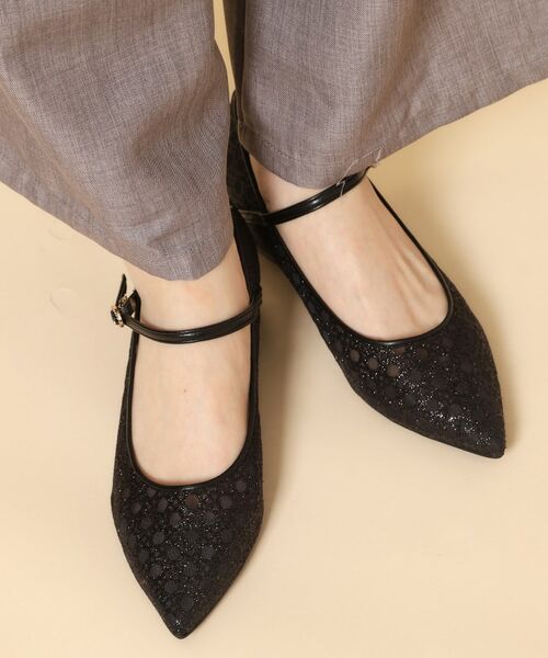ESPERANZA / エスペランサ パンプス | 甲ストラップシアーパンプス(ブラック(919))