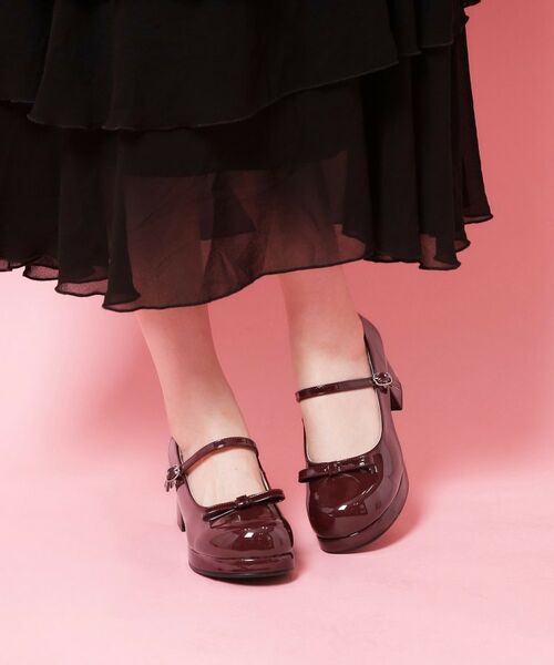 ESPERANZA / エスペランサ パンプス | リボン付きストラップパンプス（レッド(263)）