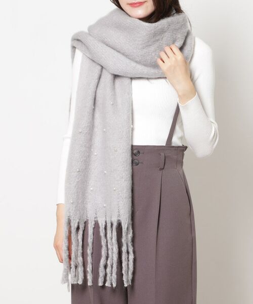 ESPERANZA / エスペランサ マフラー・ショール・スヌード・ストール | フェイクパール使いストール | 詳細6