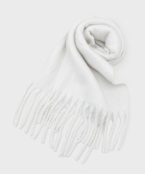 ESPERANZA / エスペランサ マフラー・ショール・スヌード・ストール | 厚手起毛無地ストール(ホワイト(001))