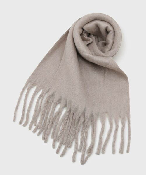 ESPERANZA / エスペランサ マフラー・ショール・スヌード・ストール | 厚手起毛無地ストール(チャコールグレー(013))