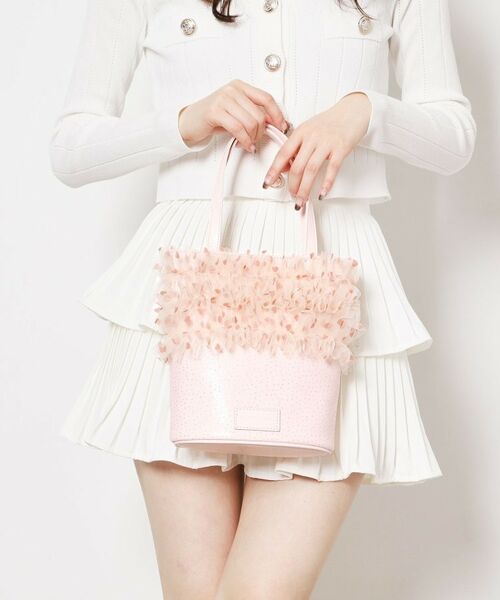 ESPERANZA / エスペランサ ハンドバッグ | ギャザーチュールバッグ（ピンク(972)）