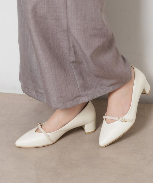 ESPERANZA / エスペランサ パンプス | ベルトポインテッドパンプス(アイボリー(004))