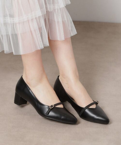 ESPERANZA / エスペランサ パンプス | ベルトポインテッドパンプス(ブラック(019))