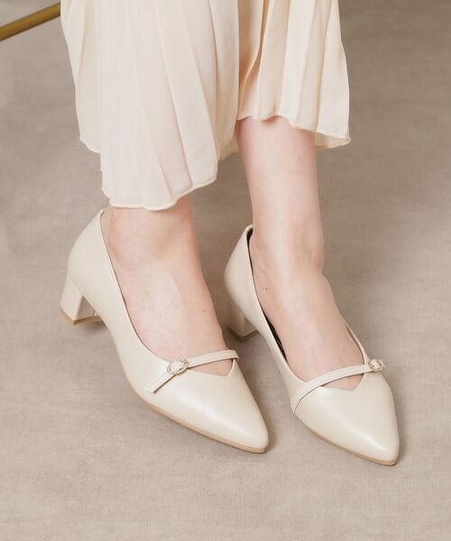 ESPERANZA / エスペランサ パンプス | ベルトポインテッドパンプス(ベージュ(052))