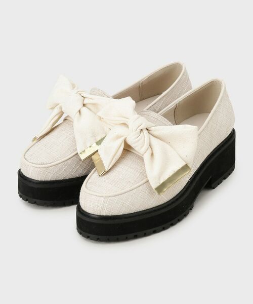 ESPERANZA / エスペランサ パンプス | 晴雨兼用リボン厚底ローファー | 詳細11