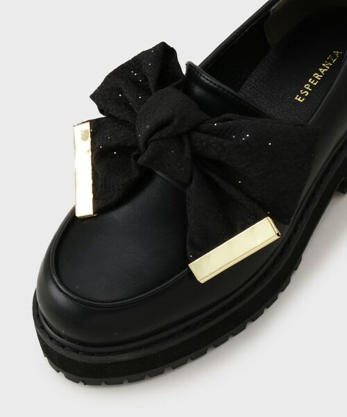 ESPERANZA / エスペランサ パンプス | 晴雨兼用リボン厚底ローファー | 詳細22