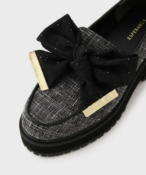 ESPERANZA / エスペランサ パンプス | 晴雨兼用リボン厚底ローファー | 詳細24