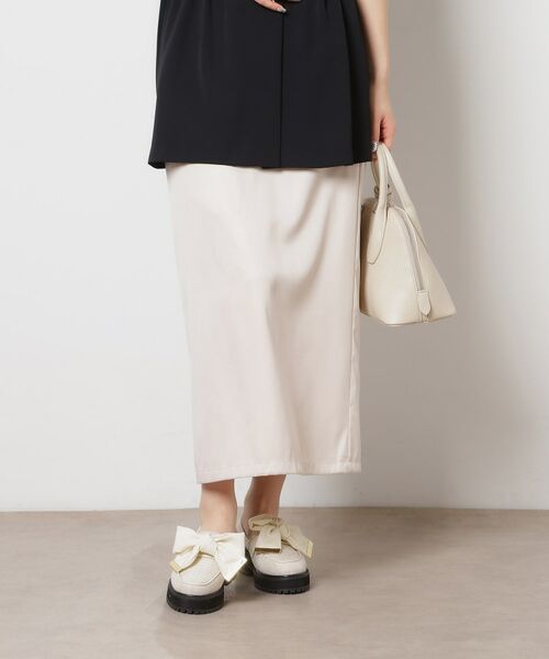 ESPERANZA / エスペランサ パンプス | 晴雨兼用リボン厚底ローファー（アイボリー(304)）