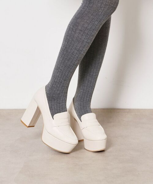 ESPERANZA / エスペランサ パンプス | 【ラク盛り/ローファー】リピーター続出／脚長美脚 ラク盛りローファー（アイボリー(004)）