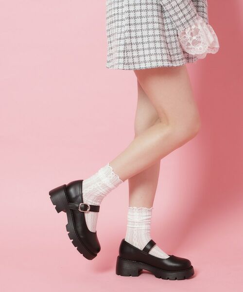 ESPERANZA / エスペランサ パンプス | ストラップ付パンプスメリージェーン（ブラック(019)）