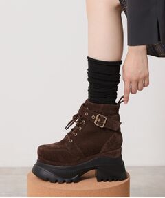 ESPERANZA / エスペランサ ブーツ（ショート丈） | レースアップバックル厚底ブーツ