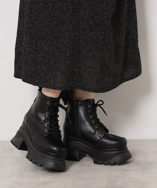 ESPERANZA / エスペランサ ブーツ（ショート丈） | レースアップバックル厚底ブーツ | 詳細1