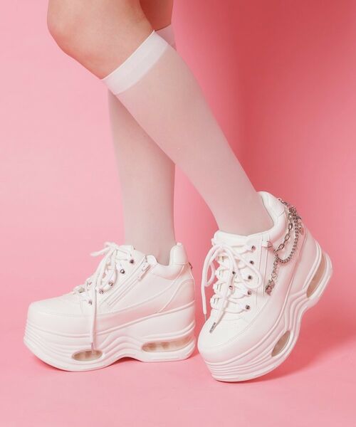 ESPERANZA / エスペランサ スニーカー | 十字架チェーン付き厚底スニーカー（ホワイト(001)）