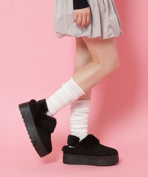 ESPERANZA / エスペランサ サンダル | フェイクムートンサボ ベルト取り外し可(ブラック(119))