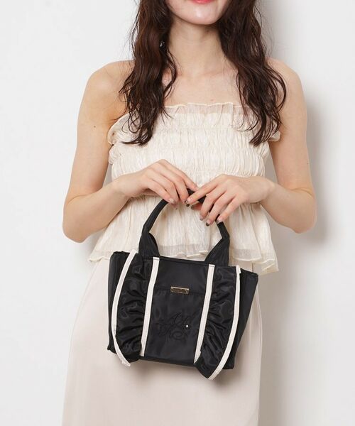 ESPERANZA / エスペランサ トートバッグ | フリル2WAYトート（ブラック(019)）