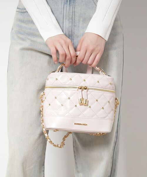ESPERANZA / エスペランサ ショルダーバッグ | ビジューバニティバッグ（ピンク(072)）