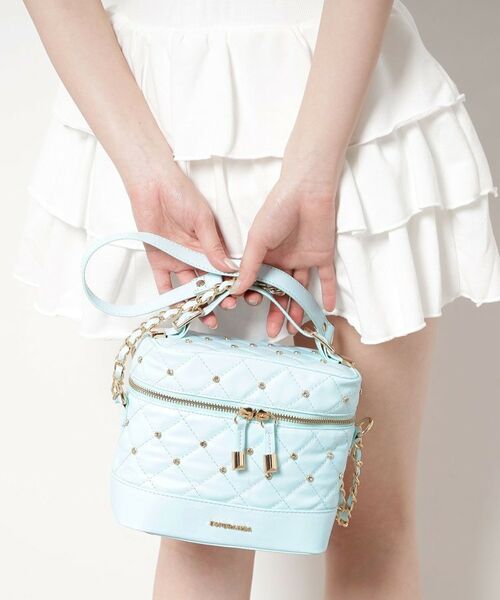 ESPERANZA / エスペランサ ショルダーバッグ | ビジューバニティバッグ（ブルー(092)）