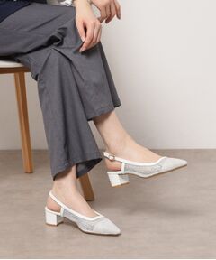 ESPERANZA / エスペランサ パンプス | ラメチュールバックストラップパンプス