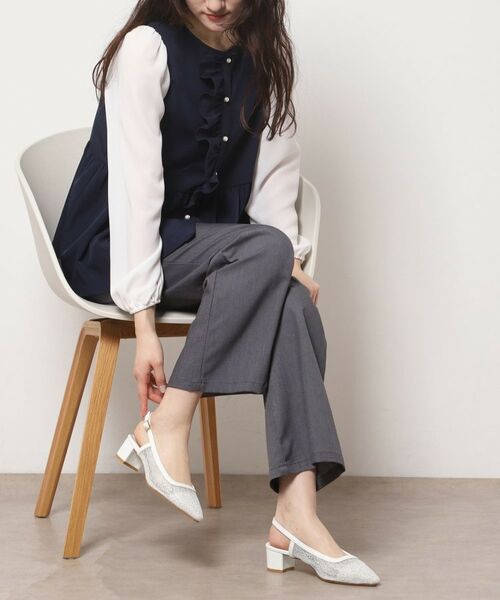 ESPERANZA / エスペランサ パンプス | ラメチュールバックストラップパンプス | 詳細3