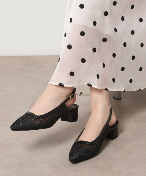 ESPERANZA / エスペランサ パンプス | ラメチュールバックストラップパンプス | 詳細4